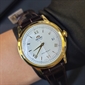 Orient Classic Collection Bambino V2 White Dial Gold Bezel Leather Strap Men's Mechanical Watch FAC00007W0