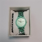 Skechers TOLUCA 34mm薄荷色錶盤豹紋矽膠錶帶女士石英手錶 SR6273