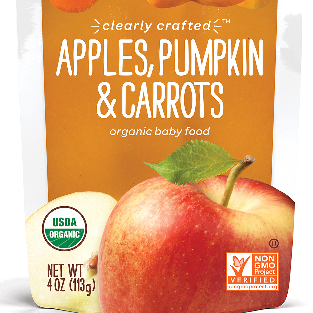 美国happybaby 精透系列有机婴儿食品: 苹果 南瓜 红萝卜