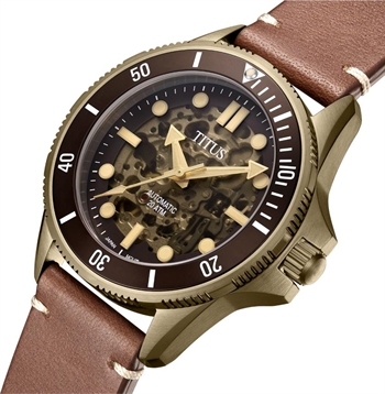 Valor 3 Hands Automatic Leather Watch 