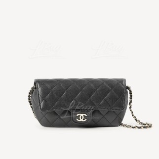 Chanel 經典款鏈帶黑色眼鏡盒小袋