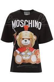 Moschino Couture Soldier Teddy Bear Logo Short Sleeve T-Shirt Black