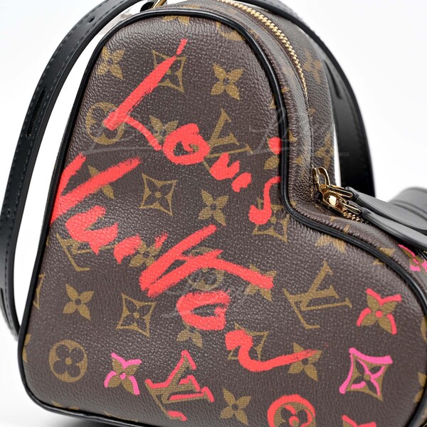 LOUIS VUITTON-LV Limited Edition SAC COEUR Heart Shape Handbag Crossbody  Bag Monogram