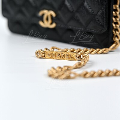 CHANEL-Chanel Metal Logo Wallet On Chain