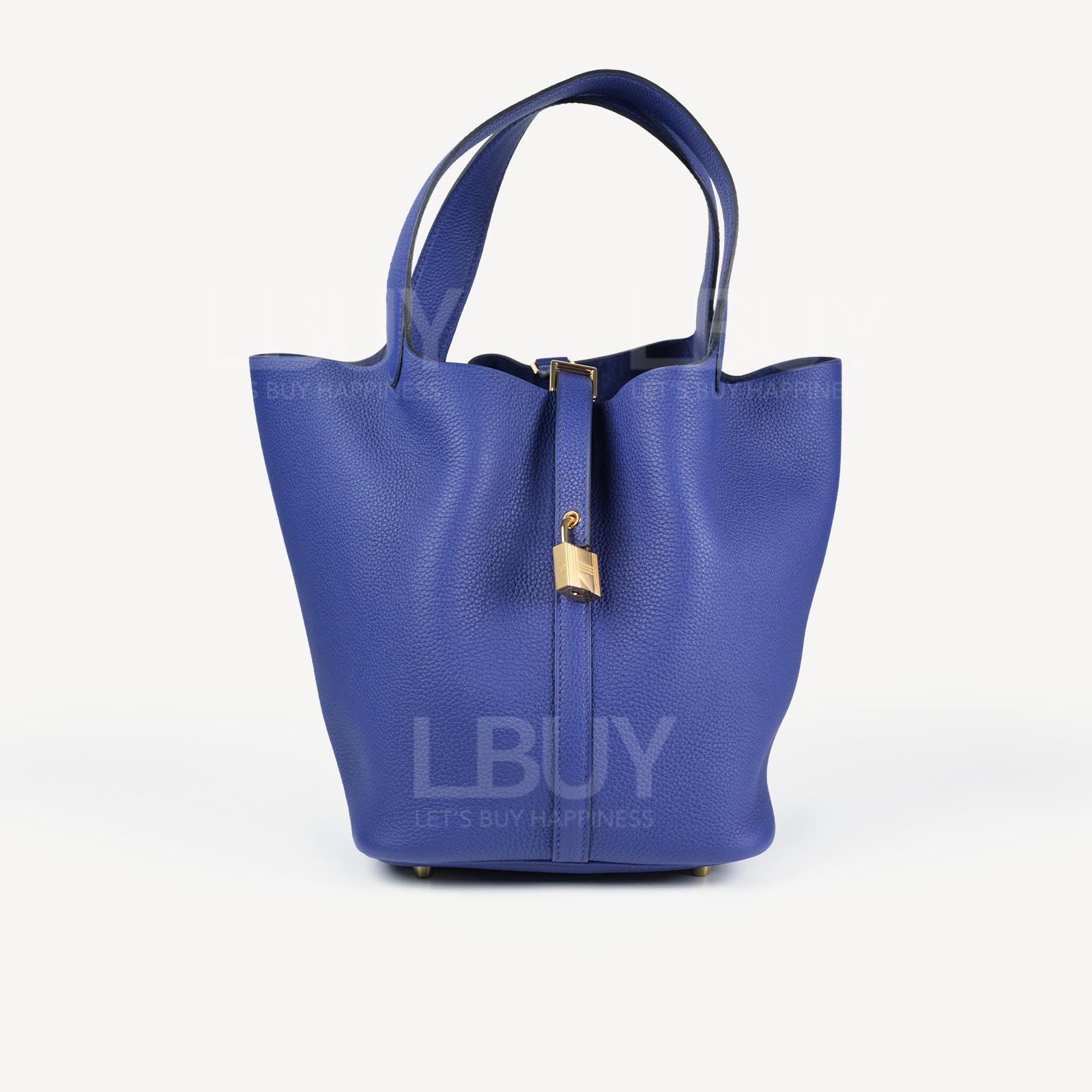 Hermes Picotin Lock 22 Bag 手挽袋 藍寶石 金扣 73 Blue Sapphire ghw