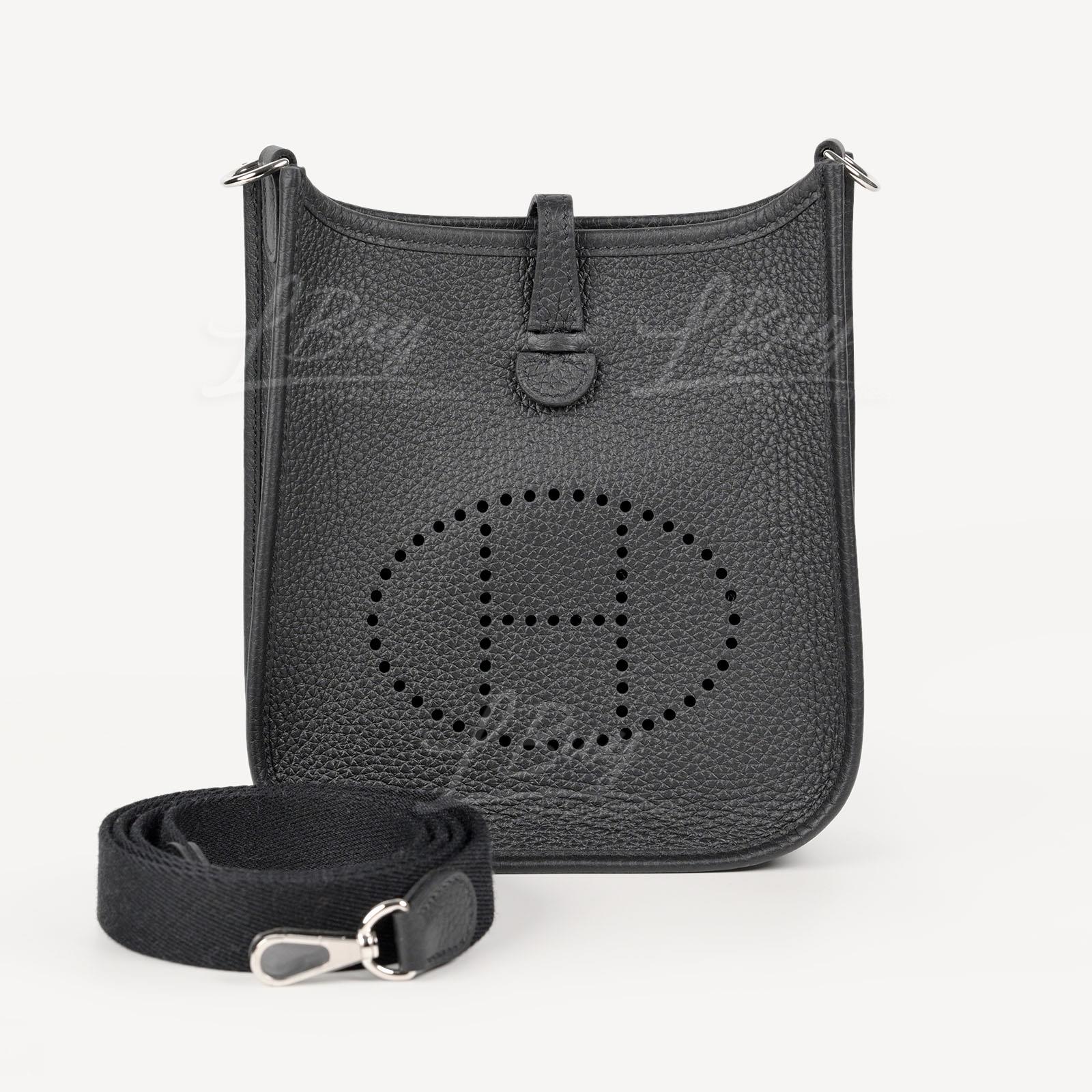 Hermes Mini Evelyne 16 Amazone Bag 黑色 银扣