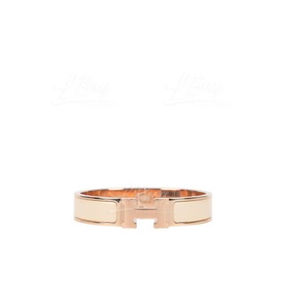 Hermes Clic H Bracelet 4P Beige Nacre Rose Gold PM size