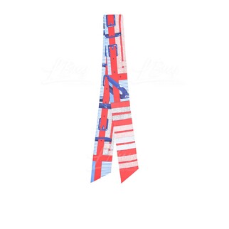 Hermes Mors à Jouets Chemise maxi-twilly slim Red Blue