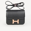 Hermes Mini Constance III Black 黑色 玫瑰金扣