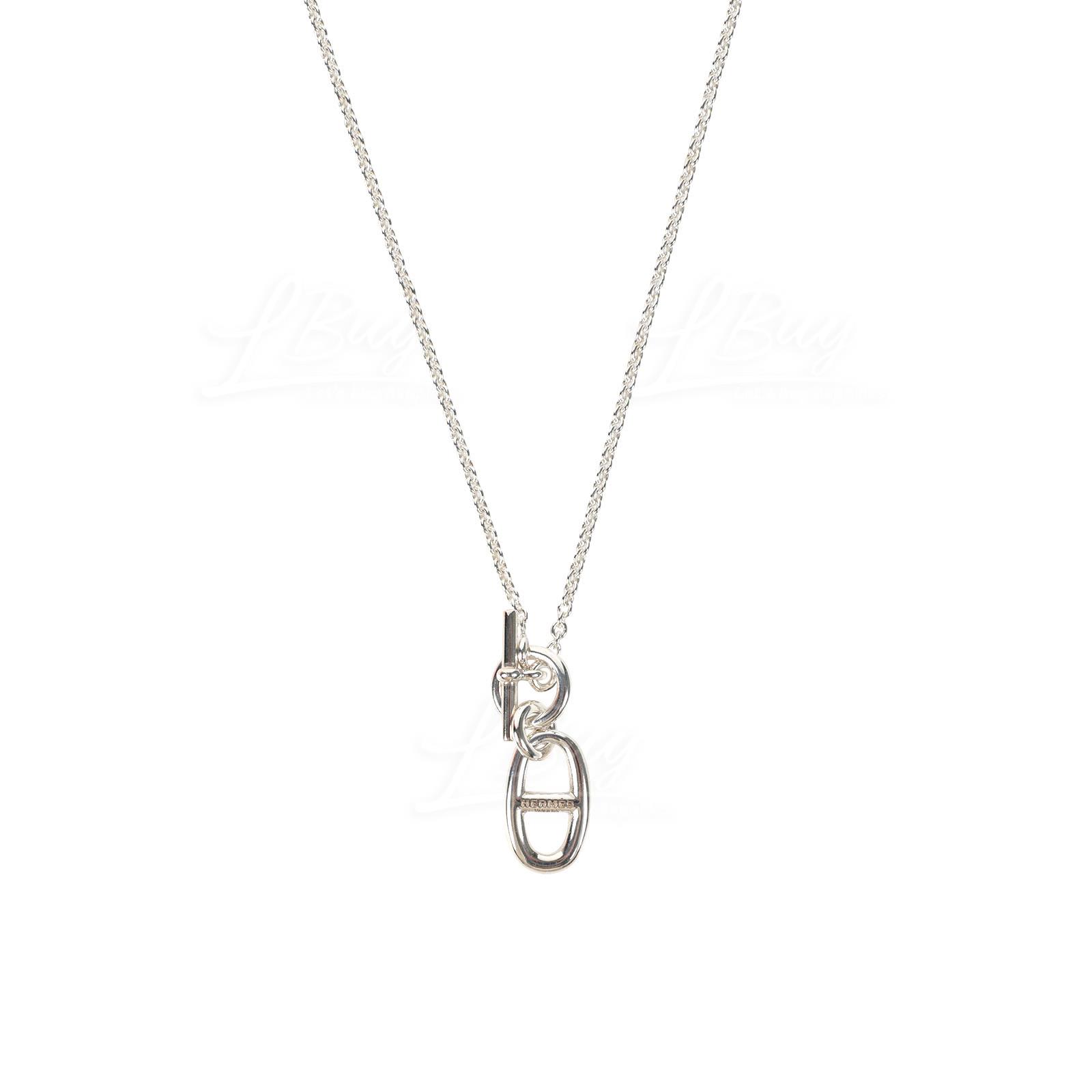 Hermes Chaine d'ancre Pendant 925 Sterling Silver Necklace