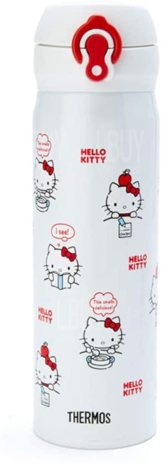 SANRIO Hello Kitty 保溫瓶一推式不銹鋼杯瓶白色 500ml