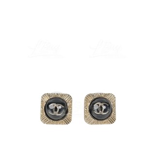 Chanel Square Vintage CC Logo Earrings AB6694