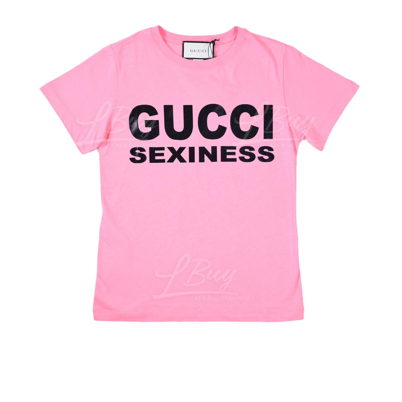 Gucci Sexiness Short Sleeve T-Shirt Pink