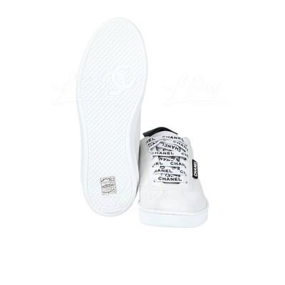 CHANEL-Chanel Back Leather CC Logo Calfskin Sneakers G34085