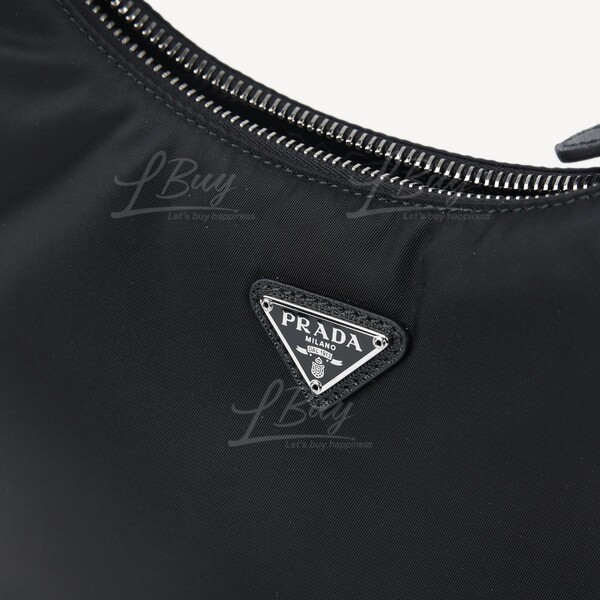 Re-Edition 2005 Re-Nylon Mini Bag Leather Handle 1NE204, Black, One Size