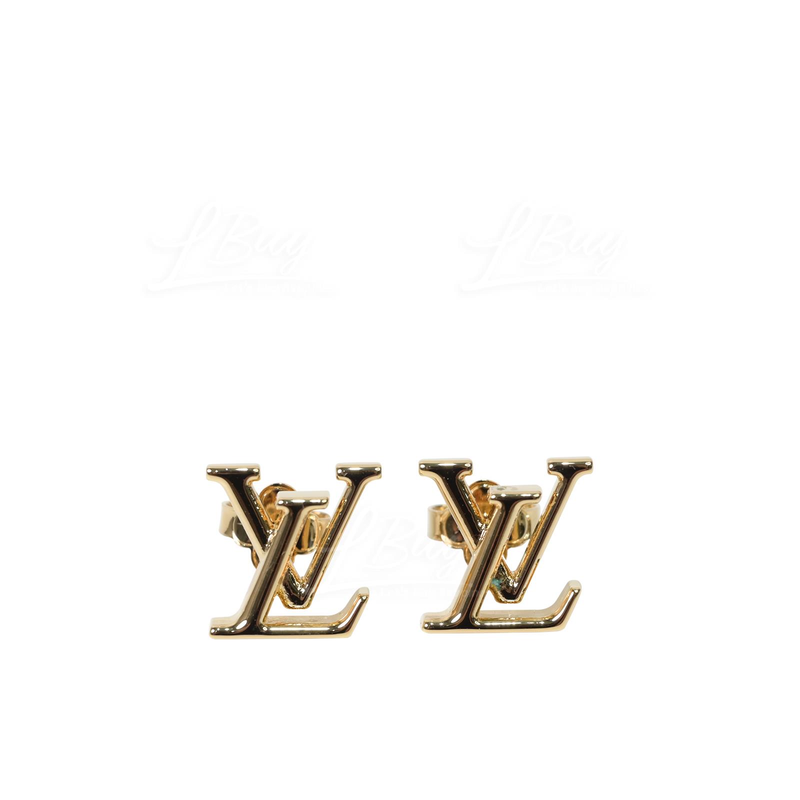 LV 金色 Iconic Logo耳環 M00743_M00610