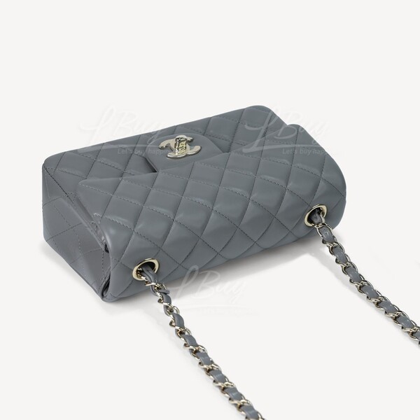 CHANEL Chanel Classic Flap Bag Dark Grey 20cm A69900