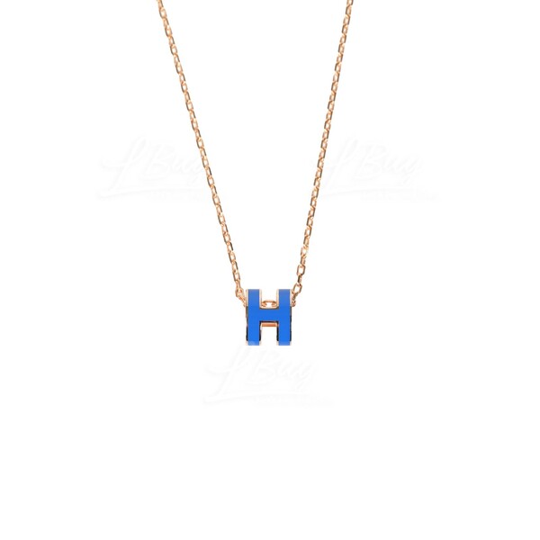 New Hermes Pop H regular size Pendant necklace White Rose Gold Hardware,  Luxury, Accessories on Carousell