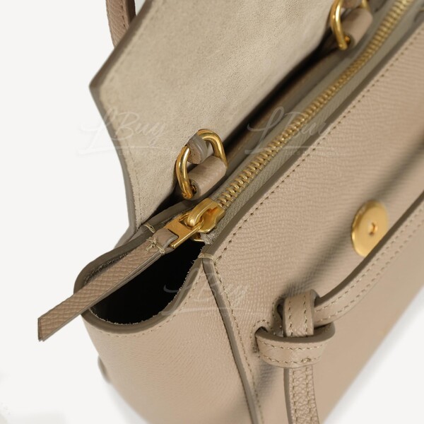 CELINE Celine Pico Belt Bag in Grained Calfskin Light Taupe