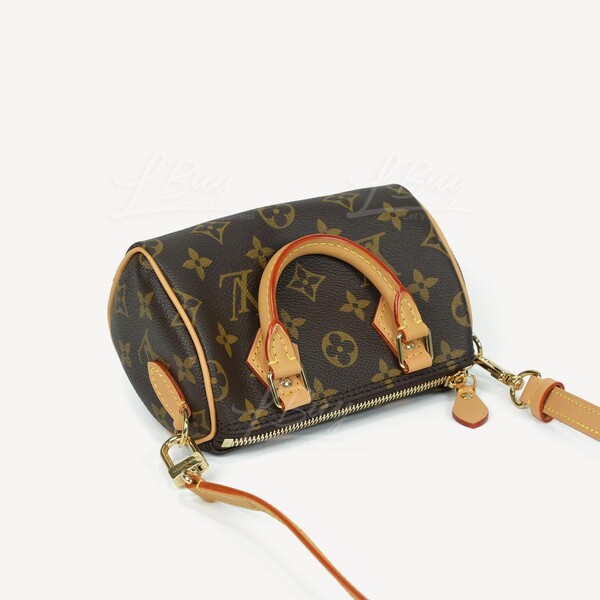 LOUIS VUITTON-LV Nano Speedy Monogram Handbag Shoulder Bag M81085