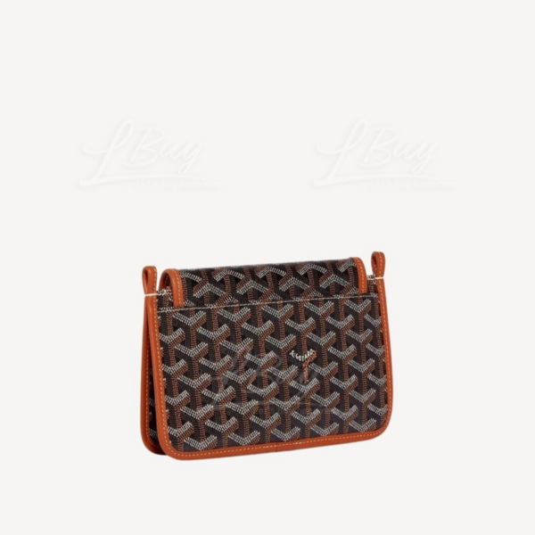 GOYARD Goyard Plumet Pocket Wallet Shoulder Bag WOC Black and Tan