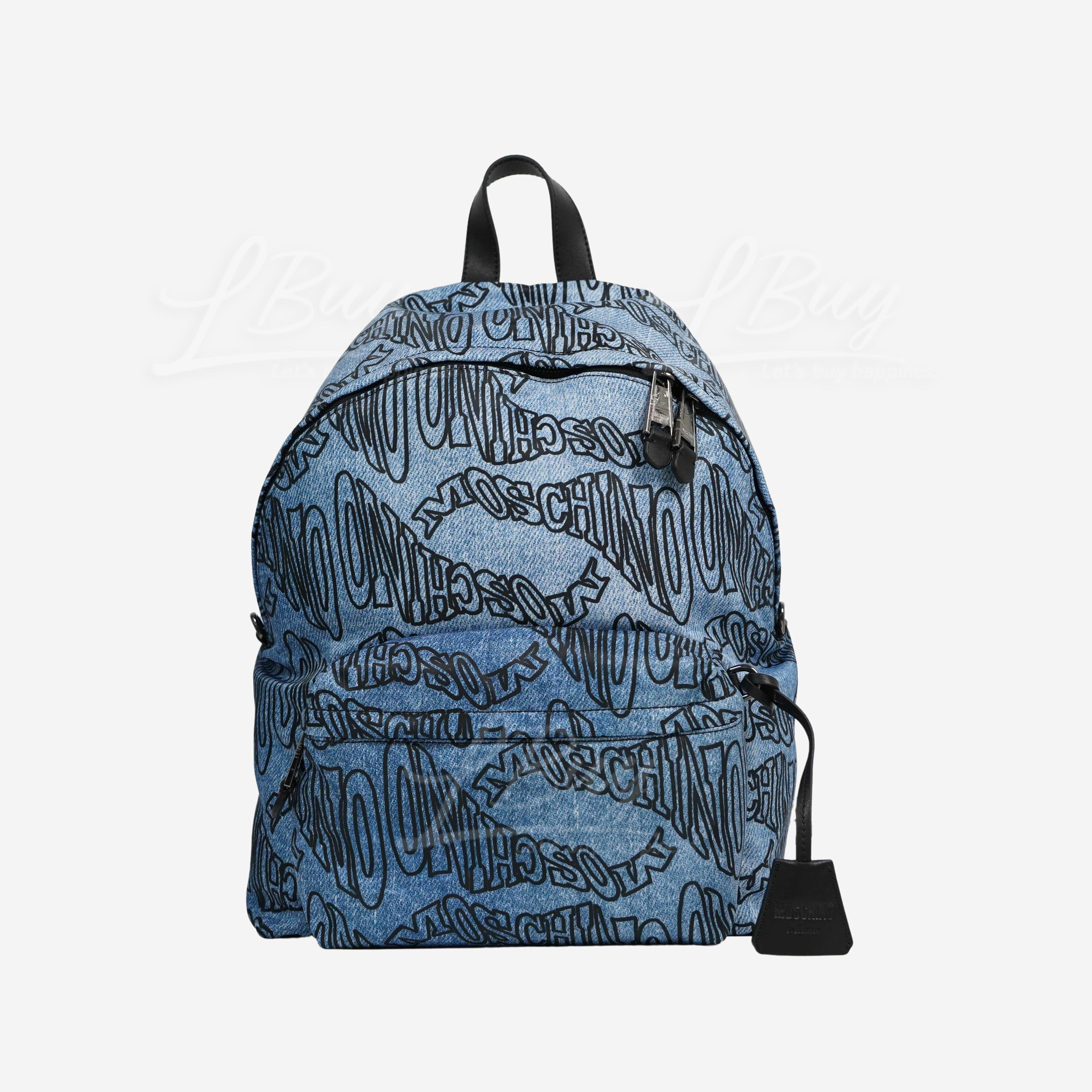 Moschino Couture Logo Backpack Blue