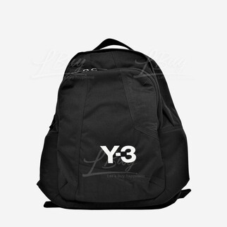 Y-3  經典白色Logo背囊 黑色