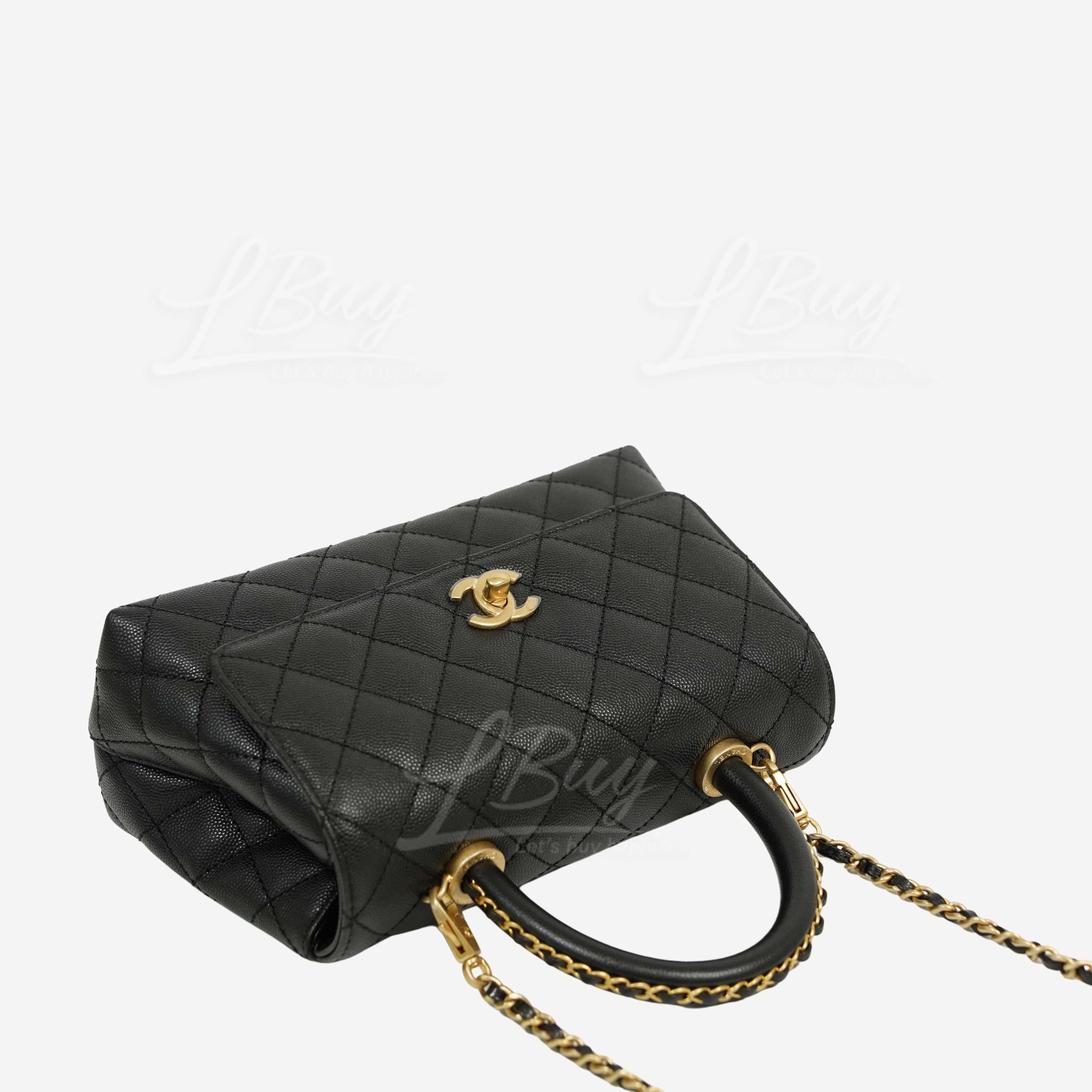 Chanel Coco Grained Calfskin Flap Bag with Lizard Handle A92990 At Cheap  Price.