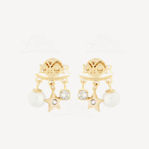 30 Montaigne Earrings Gold-Finish Metal and White Resin Pearls