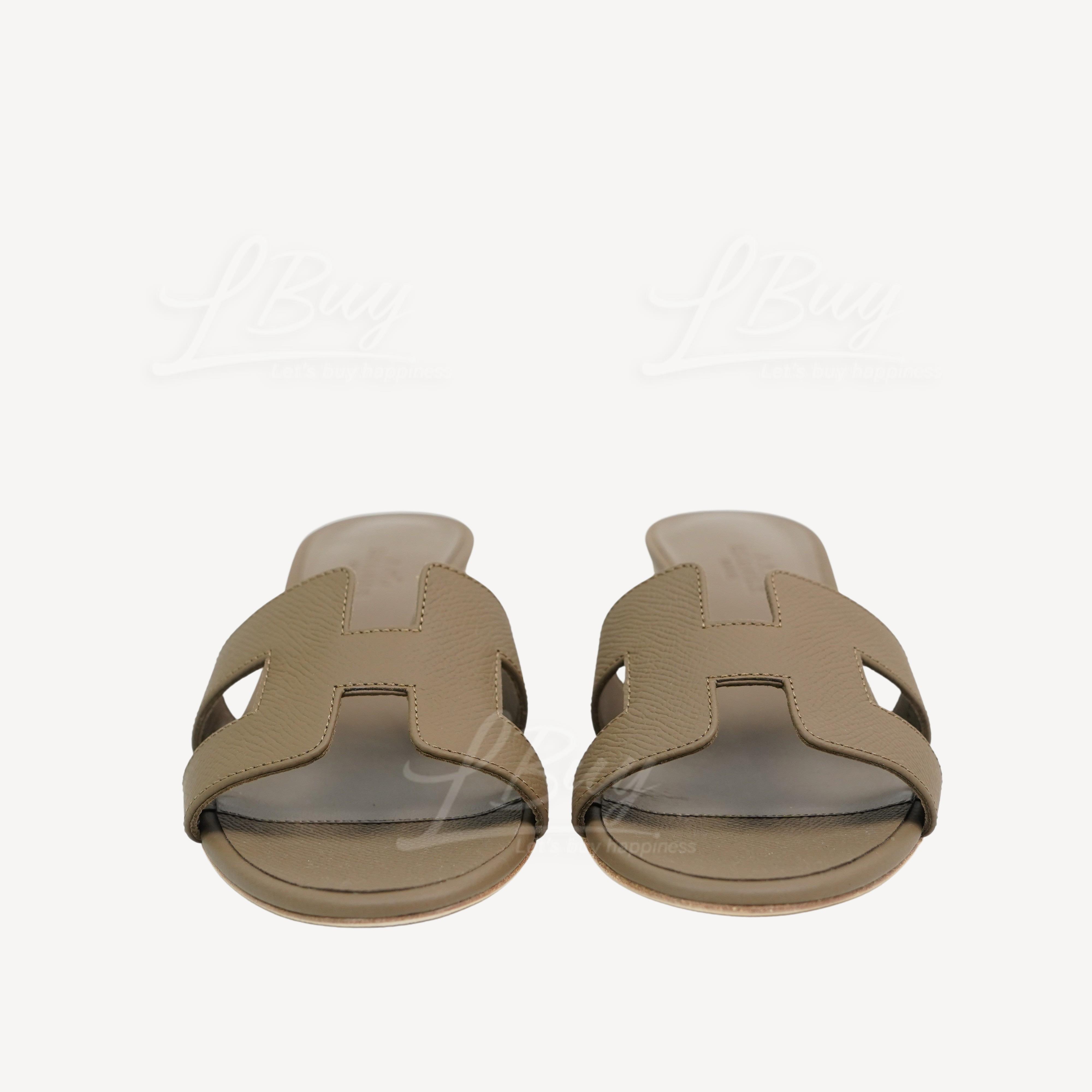 Hermès Oasis Etoupe Sandals Brown Leather ref.586622 - Joli Closet