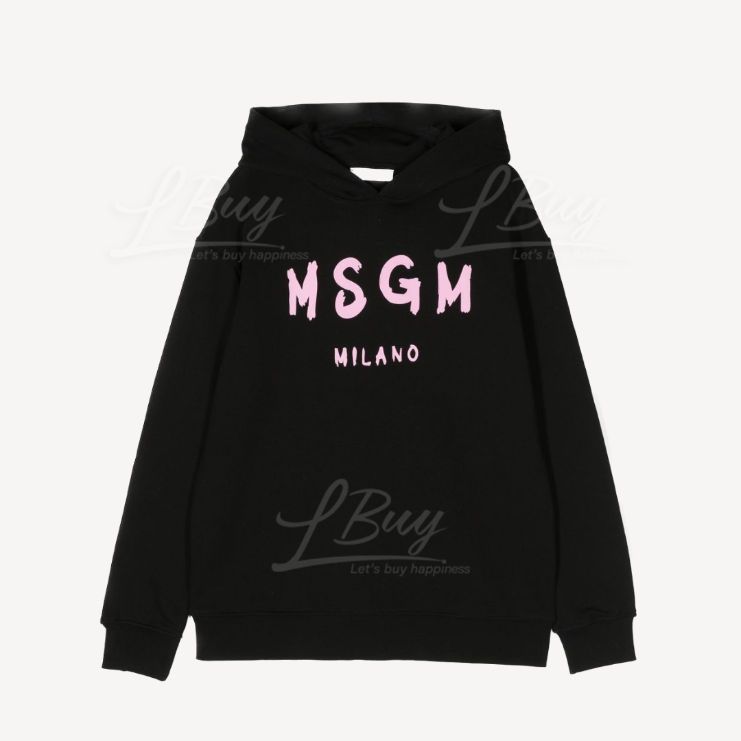 MSGM-MSGM 經典logo黑色有帽衛衣