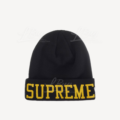 Supreme-Supreme New Era Varsity Beanie Black