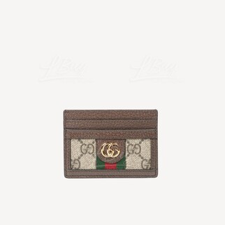 Gucci GG Logo OPHIDIA 卡片套 棕色 523159