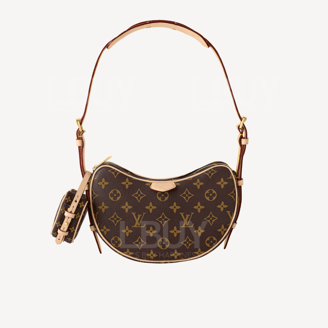 LV New LV Remix Croissant MM Monogram Handbag Shoulder Bag with Mini Bag M46828