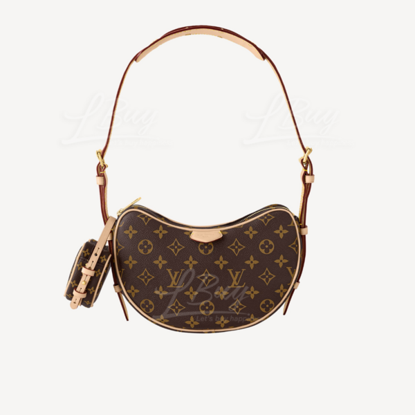 LOUIS VUITTON-LV 新款LV Remix Croissant MM Monogram單肩袋斜孭袋配