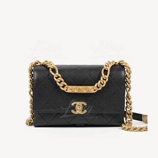 Chanel Metal Chain Black Flap Bag AS2711