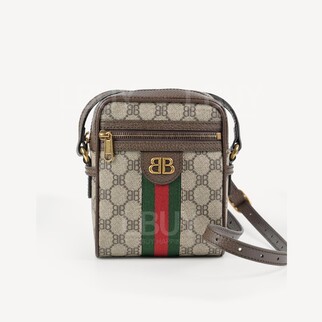 Gucci X Balenciaga The Hacker Project 塗層帆布拉鍊單肩包 680129