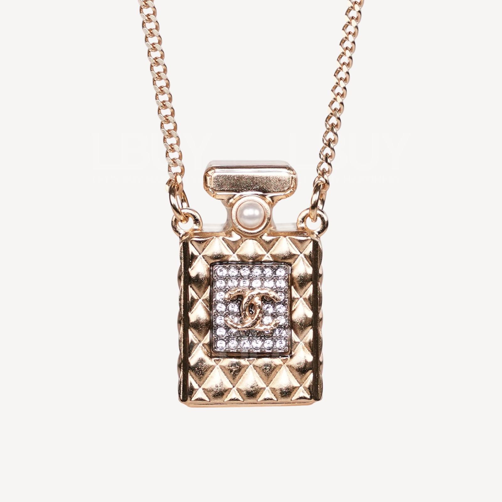 Chanel 金色香水瓶項鏈 AB4392