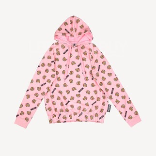 Moschino Underwear 泰迪熊 Logo 連帽衛衣 粉紅色