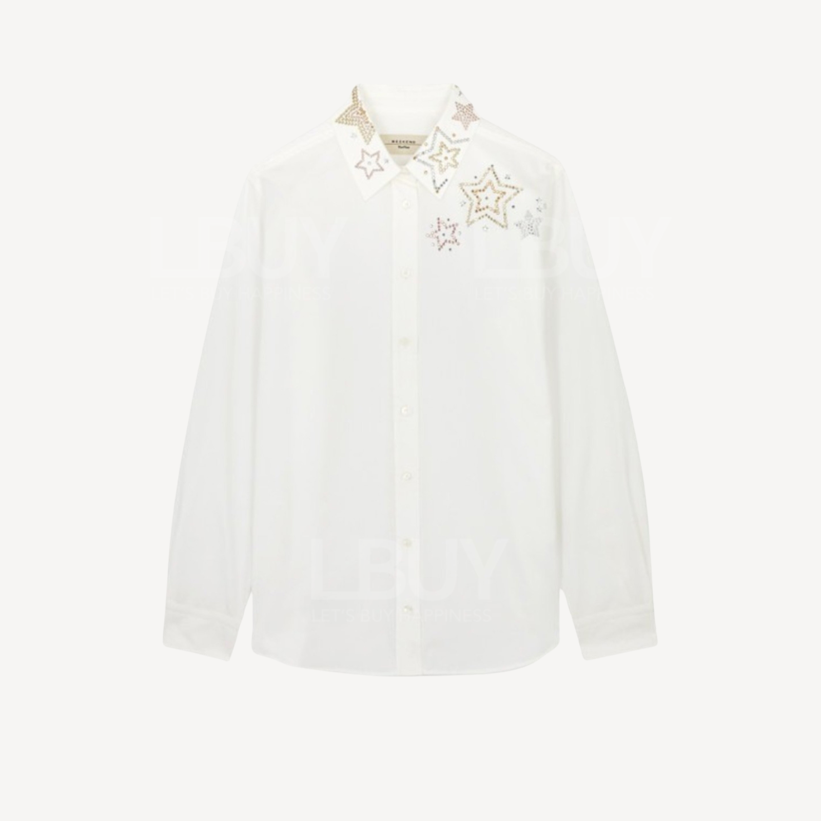 Weekend by Maxmara領口星星白色恤衫