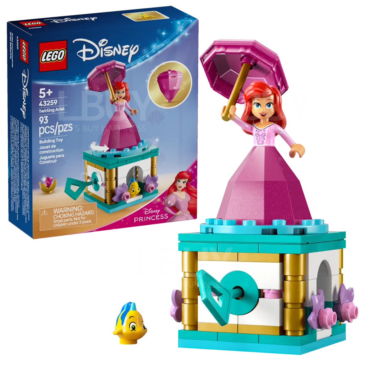 LEGO 43259 Disney Princess 小美人鱼Ariel旋转盒 5+