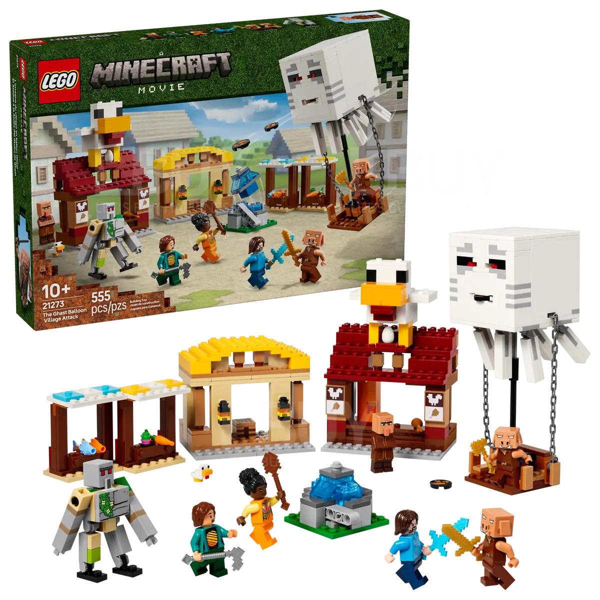 LEGO 21273 Minecraft 地狱幽灵气球进攻村庄 10+