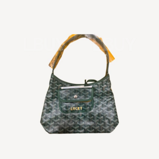 Goyard Boheme Hobo Mini 限量版单肩袋 绿色 并黄色绘字Lucky