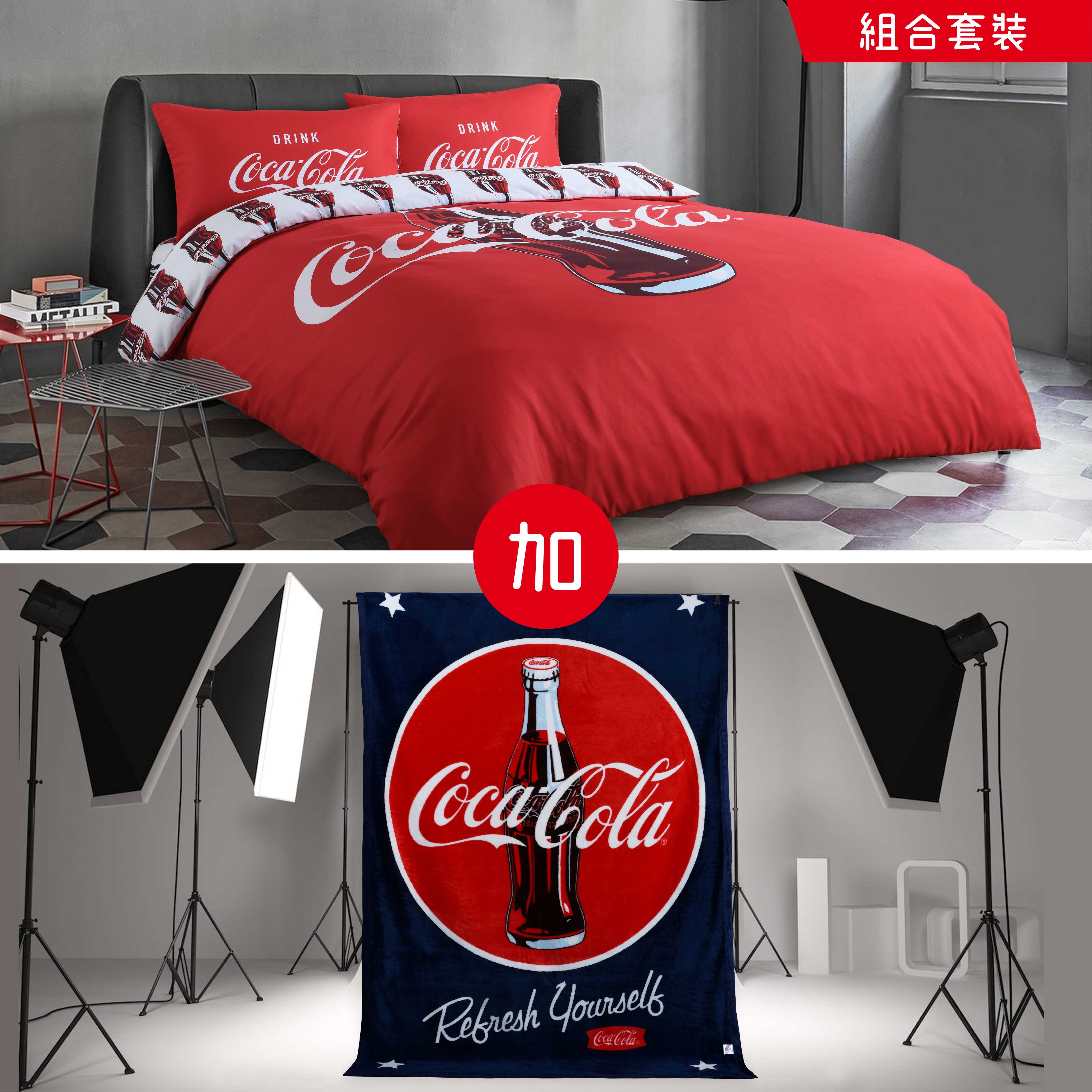 Red Coca Cola Bedding Cotton Duvet Cover Full Queen Bed Sheet Home
