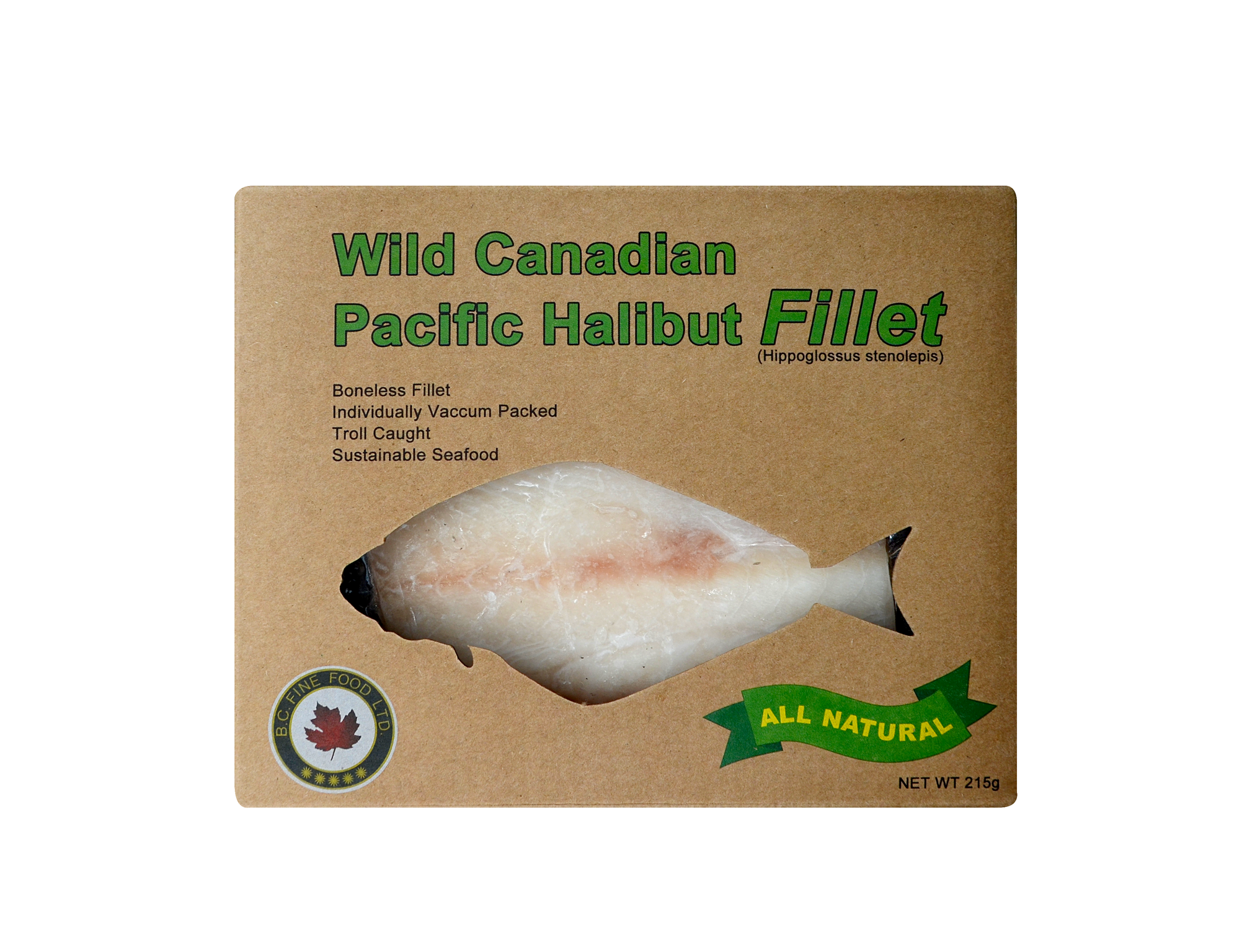 Wild Canadian Pacific Halibut Fillet [Frozen freight collect (about