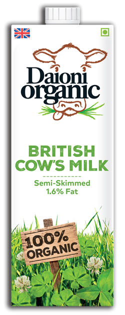 Daioni Organic Cows Milk (Semi-Skimmed) 1L