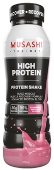 Musashi High Protein Shake Strawberry Milkshake 375ml