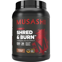 Musashi Shred & Burn - Chocolate Milkshake 900g（Shred）