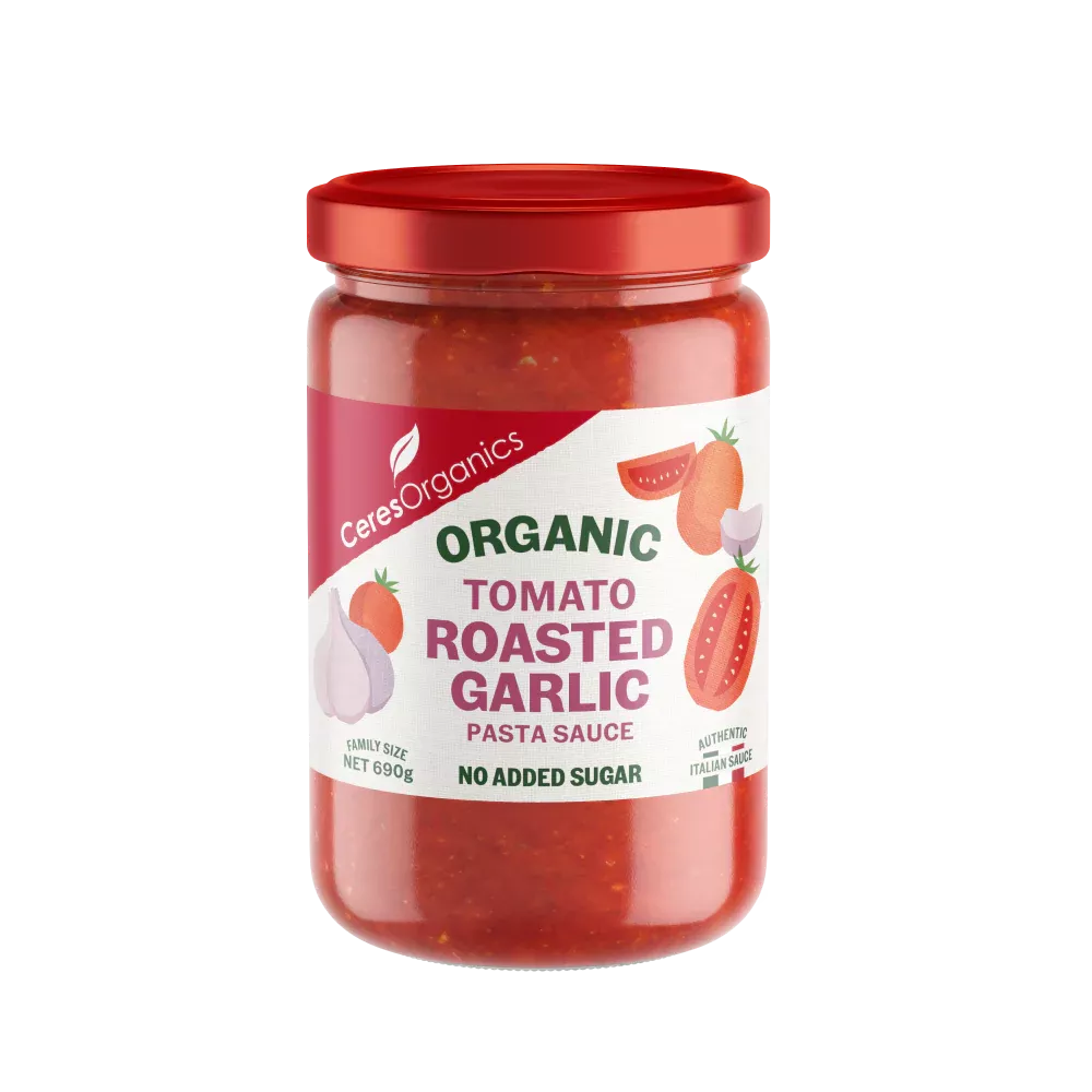 Ceres Organics Organic Tomato Roasted Garlic Pasta Sauce 690g