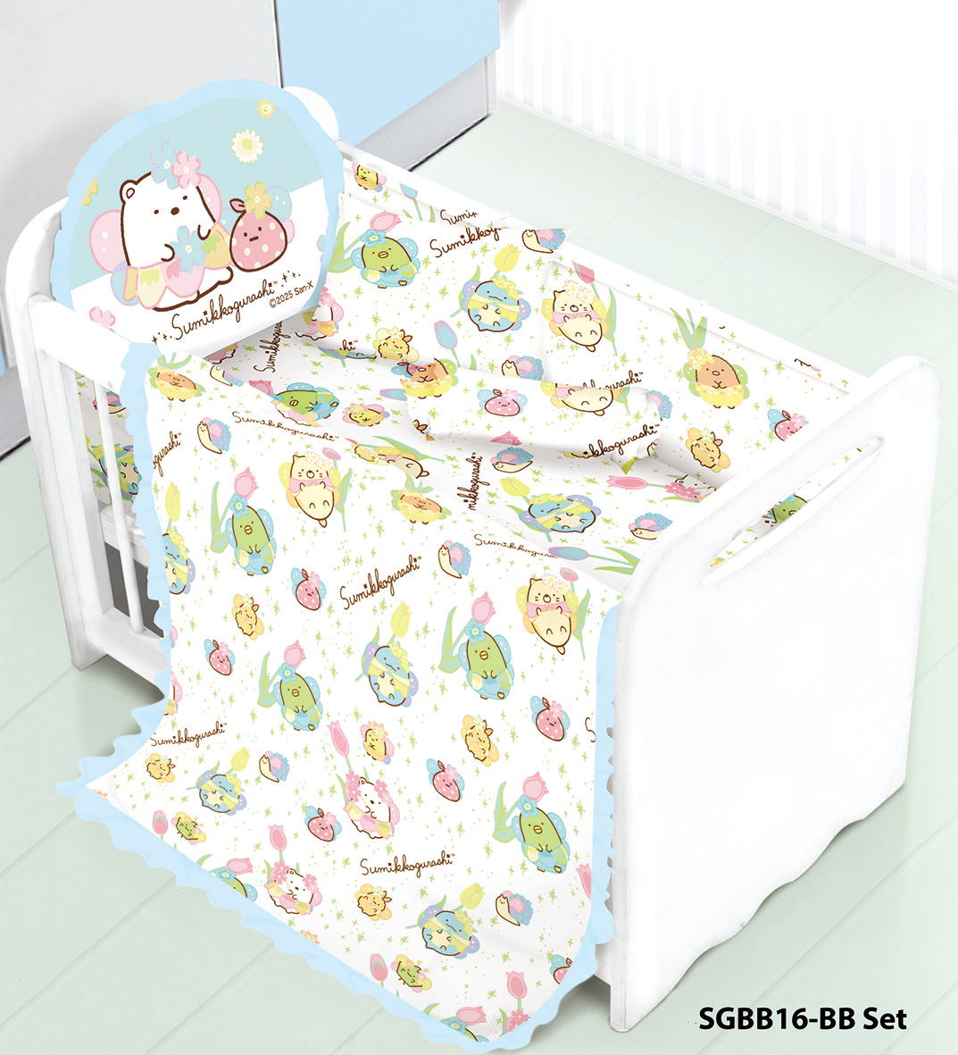 高密度純棉卡通嬰兒系列 (12件套裝) - 角落小夥伴  #SGBB16-BBSet